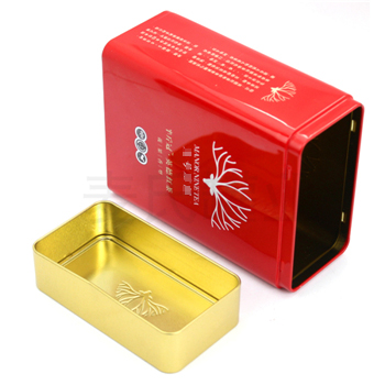 英德紅茶鐵盒，方形茶葉鐵盒包裝