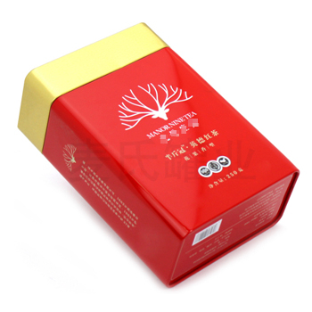 英德紅茶鐵盒，方形茶葉鐵盒包裝