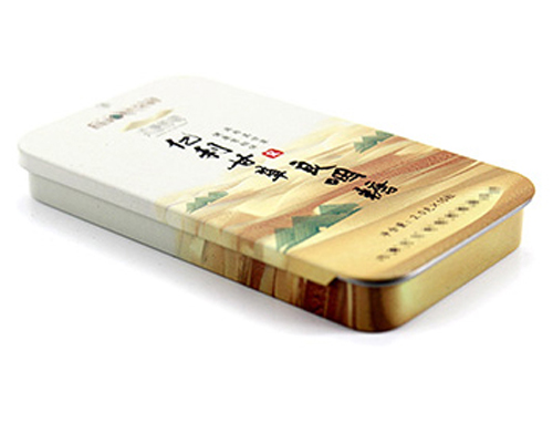 潤喉糖長(zhǎng)方形推拉式創(chuàng)意包裝鐵盒