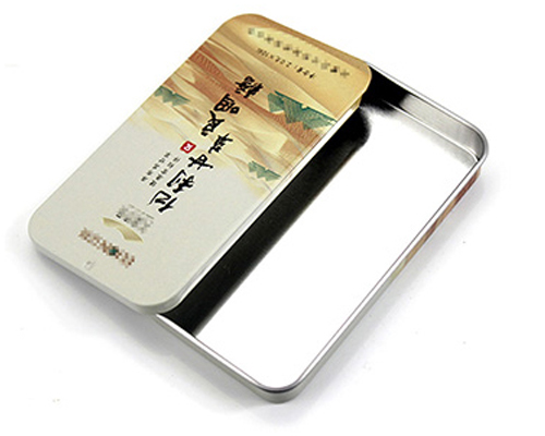 潤喉糖長(zhǎng)方形推拉式創(chuàng)意包裝鐵盒